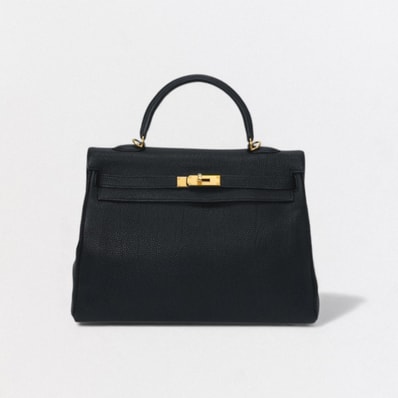 エルメス HERMES ケリー35 ケリー 35 バッグ トートバッグ ショルダーバッグ トゴ ノワール Noir ブラック Black 黒 ゴールド金具 ハンドバッグ 内縫い V字金具 新型