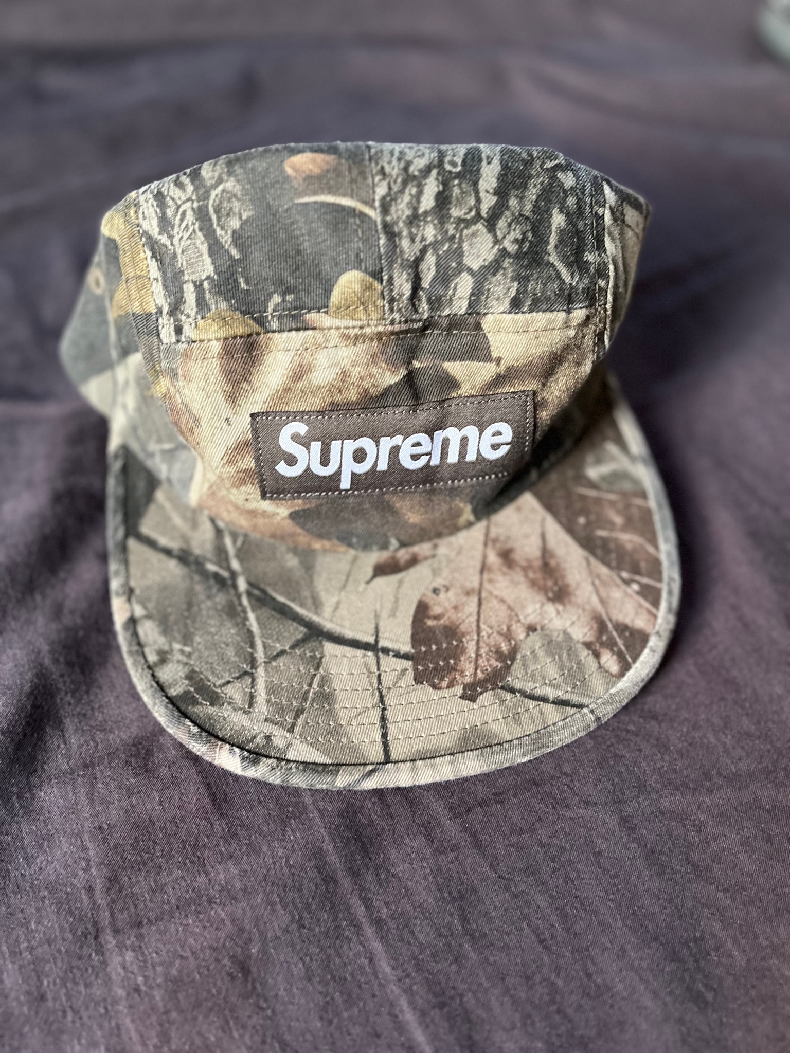 Supreme Washed Chino Twill Camp Cap "Realtree Hardwoods"