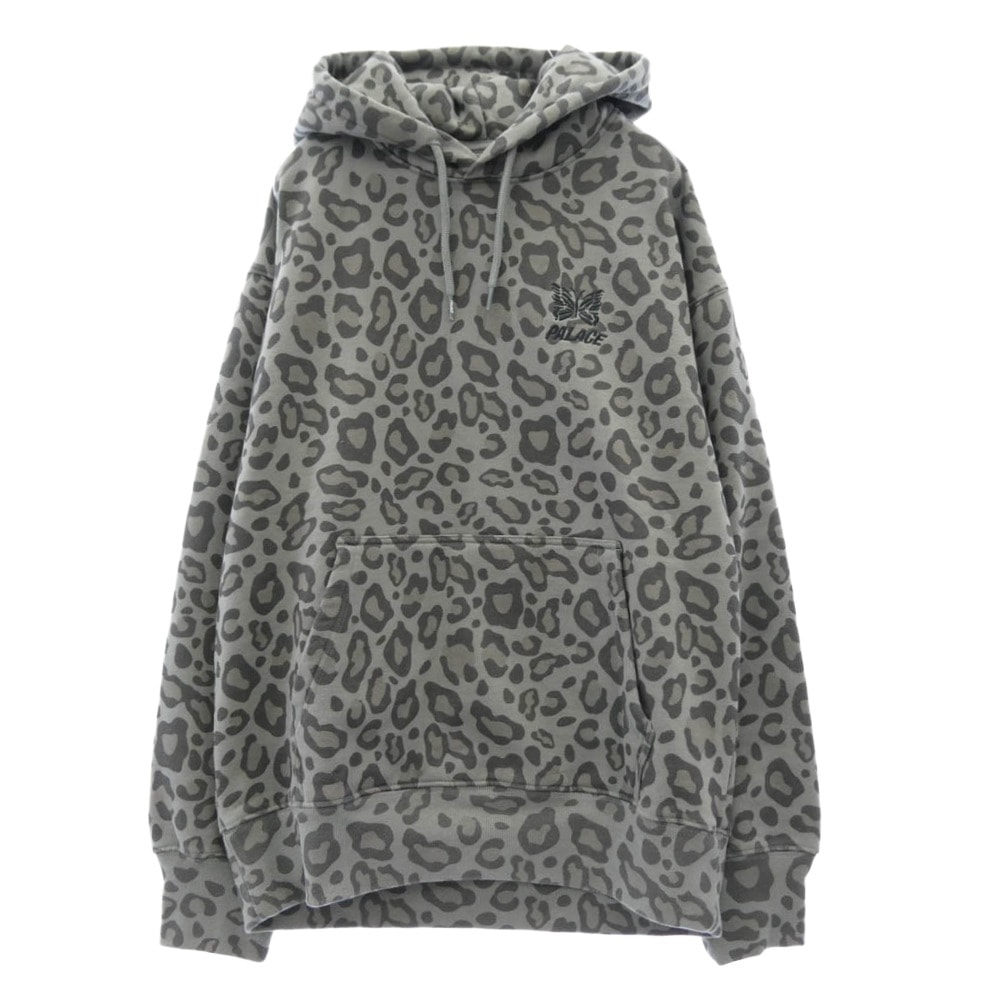 Needles ニードルス PALACE パレス × Palace HOODIE パレス バックロゴ プリント フーディー スウェットシャツ パーカー グレー系 S【美品】【中古】