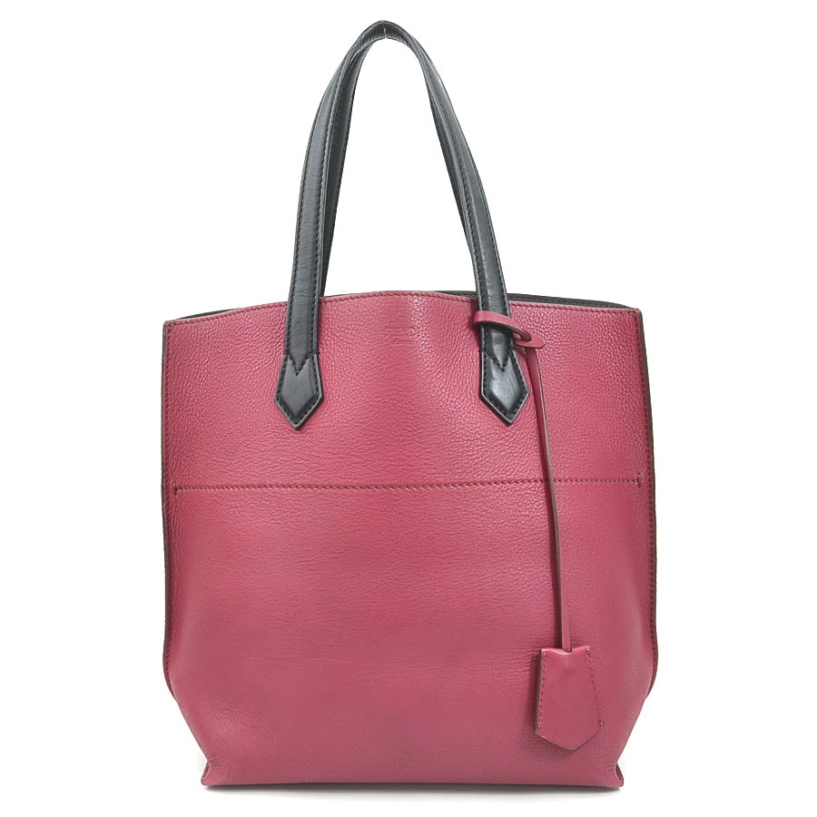 フェンディ FENDI ハンドバッグ トートバッグ オールイン ショッピング レザー ボルドー/ブラック レディース 8BH262-P07【中古】 e60971a