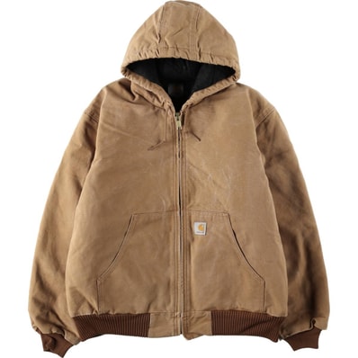 古着 カーハート Carhartt アクティブジャケット 中綿入り ダックフルジップパーカー USA製 メンズL相当/eaa636535