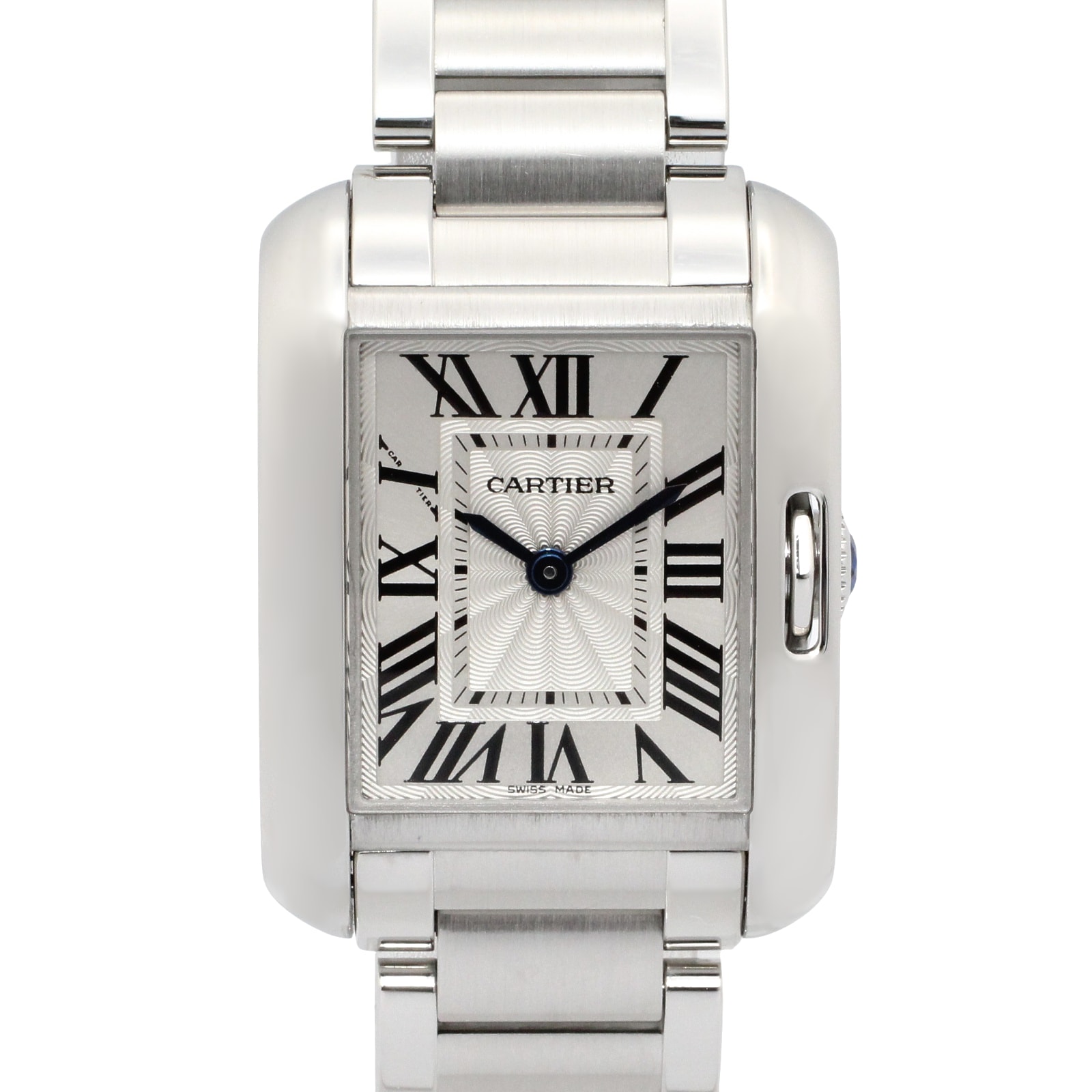 カルティエ CARTIER タンクアングレーズ SM 腕時計 時計 ステンレススチール レディース シルバー系 W5310022 【中古】