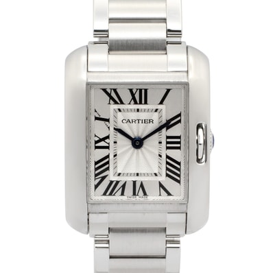 カルティエ CARTIER タンクアングレーズ SM 腕時計 時計 ステンレススチール レディース シルバー系 W5310022 【中古】