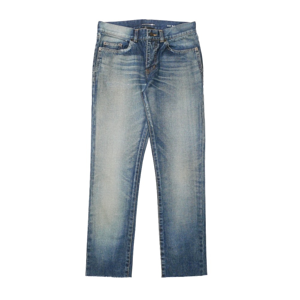 SAINT LAURENT PARIS サンローランパリ デニムパンツ サイズ29 リペア加工 カットオフ イタリア製 ブランド古着【中古】20260312/RA8320