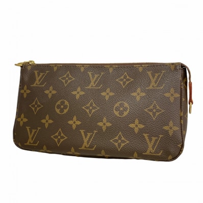 【6dc3890】ルイヴィトン ポーチ モノグラム ポシェットアクセソワール M40712 ブラウン【中古】レディース