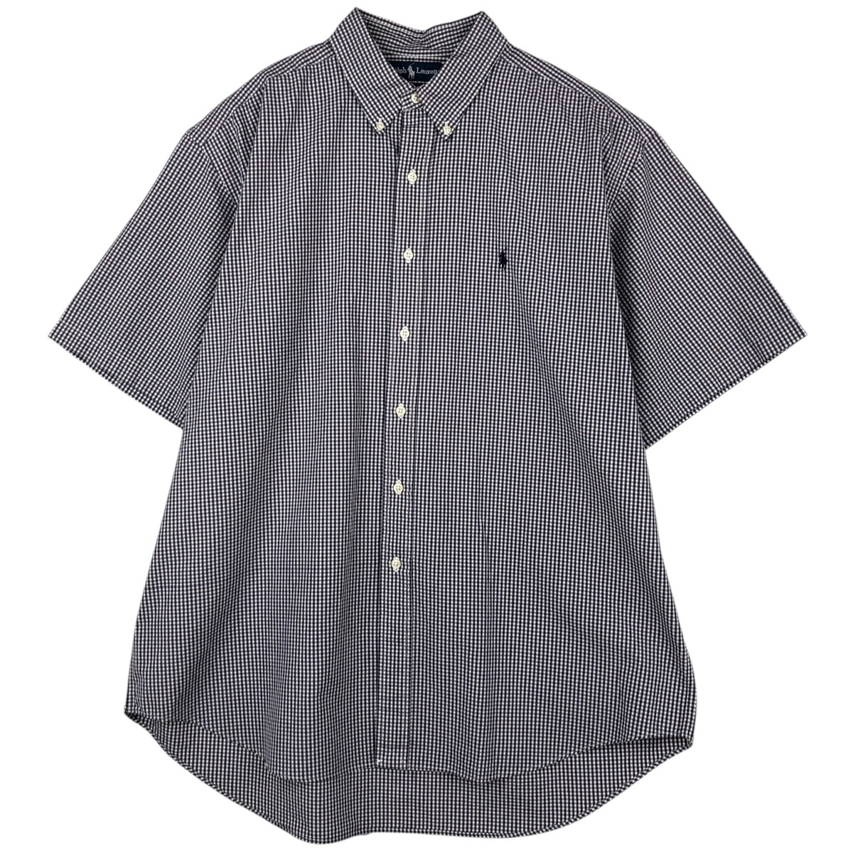 古着 ラルフローレン Ralph Lauren BLAKE ギンガムチェック 半袖 ボタンダウン チェックシャツ メンズXL相当/eaa623592