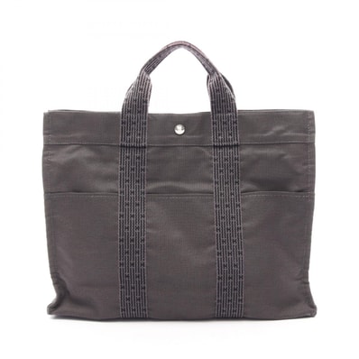エルメス HERMES エールラインMM トートバッグ バッグ キャンバス ナイロンキャンバス メンズ レディース グレー系 【中古】