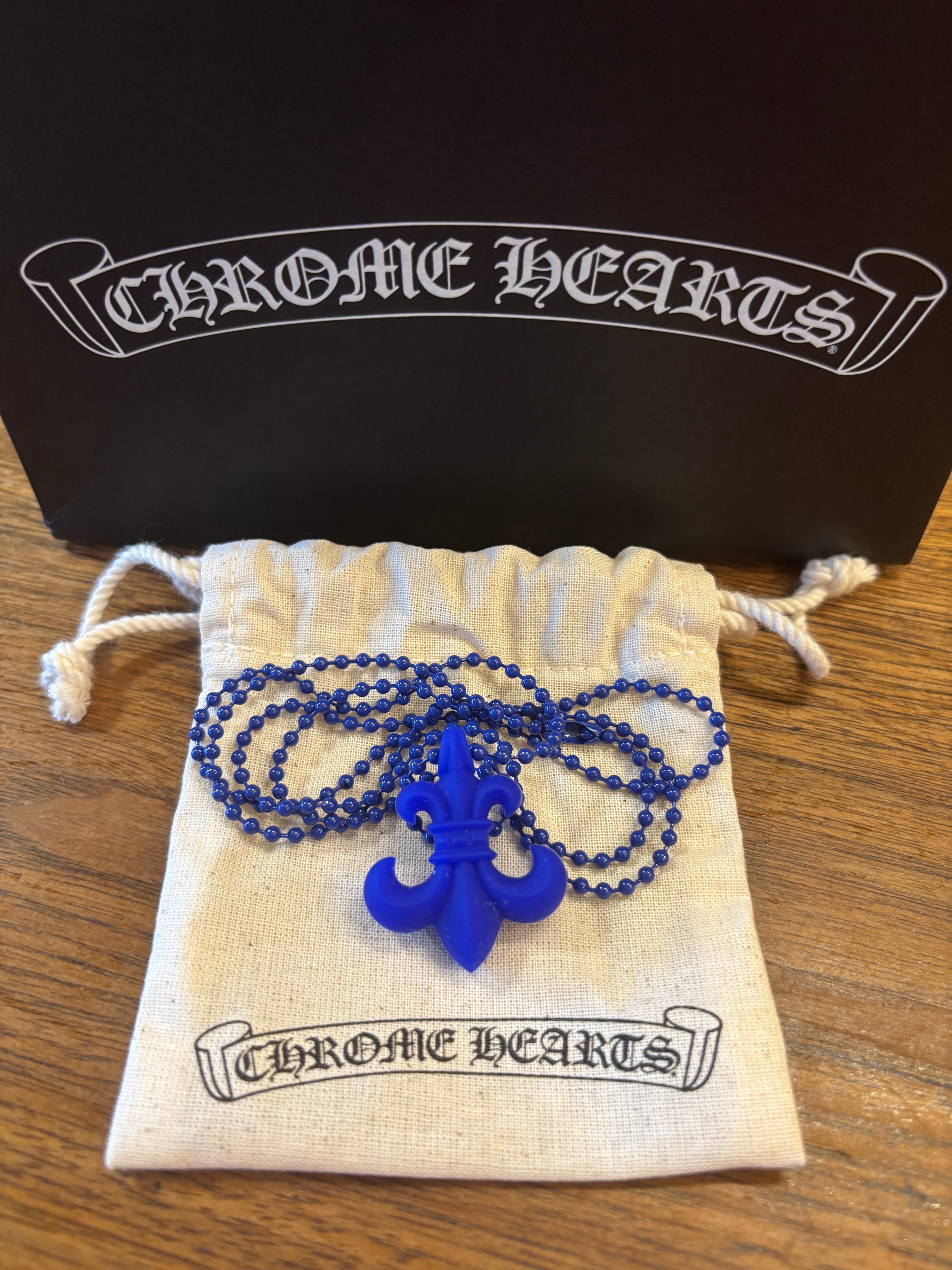 Chrome Hearts BS Fleur Silicone Rubber Necklace "Blue"