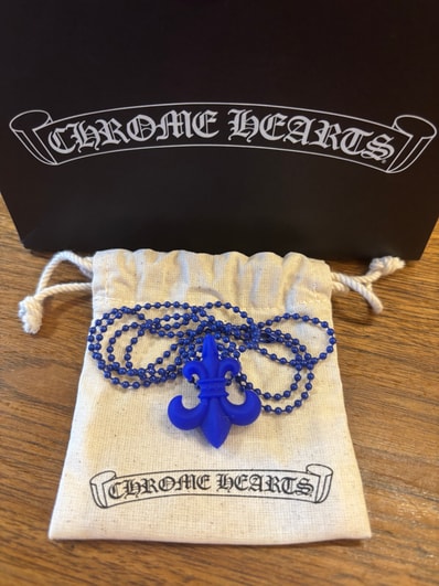 Chrome Hearts BS Fleur Silicone Rubber Necklace "Blue"