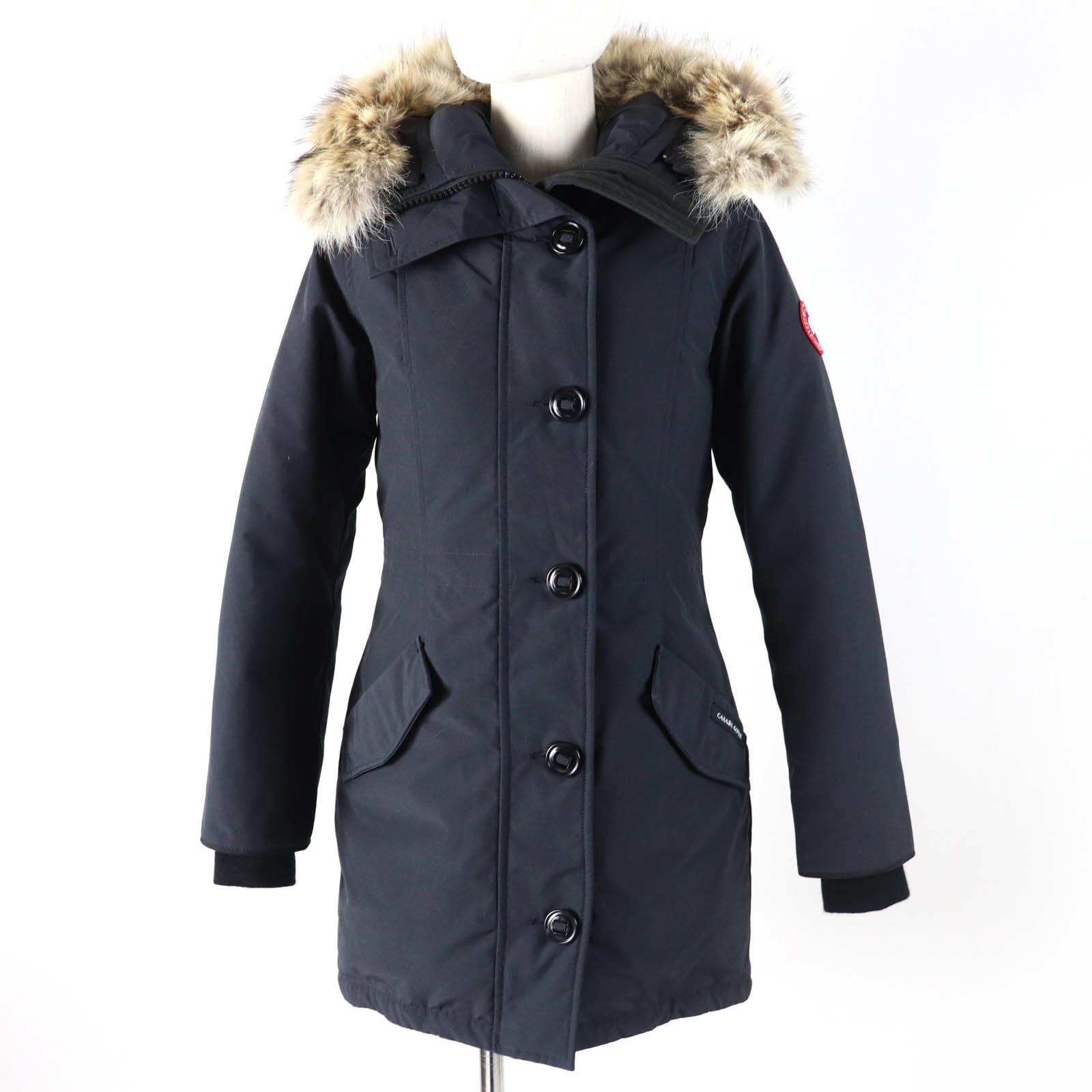 美品 カナダグース
 ダウンコート ROSSCLAIR PARKA ロスクレアパーカ ネイビー レディース S 2580LA