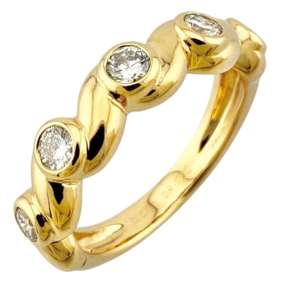 ディオール リング 指輪 10.5号 18金 K18イエローゴールド ダイヤモンド レディース Dior 中古