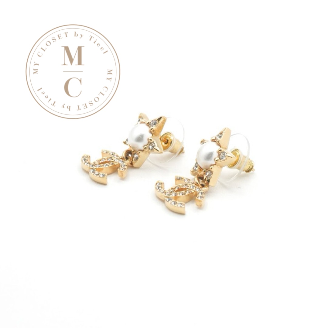 シャネル CHANEL ピアス イヤリング ゴールド ココマーク スター ラインストーン