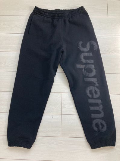 Supreme Satin Applique Sweatpant (23FW) "Black"