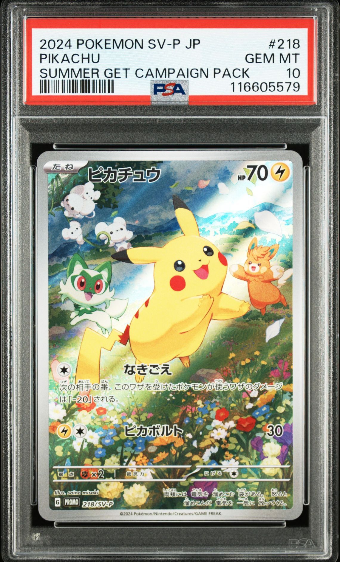 ピカチュウ P [SV-P 218](プロモカードパック「ポケカの夏がキタ!プロモカードGetキャンペーン!」)