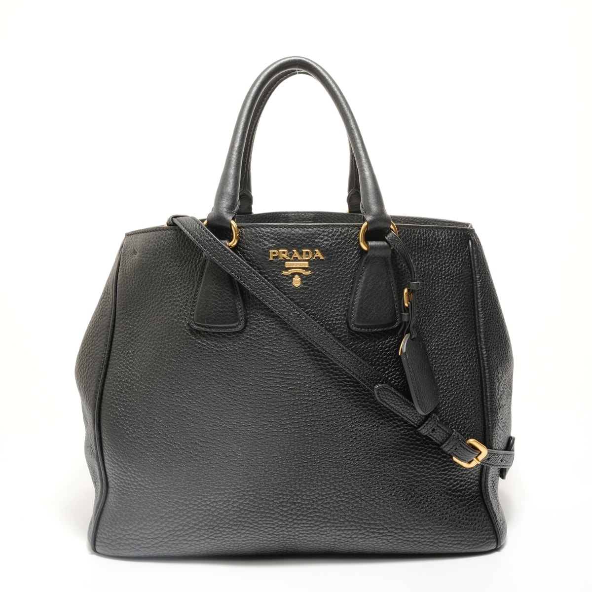 プラダ PRADA ヴィッテロダイノ レザー 2way トートバッグ【中古】