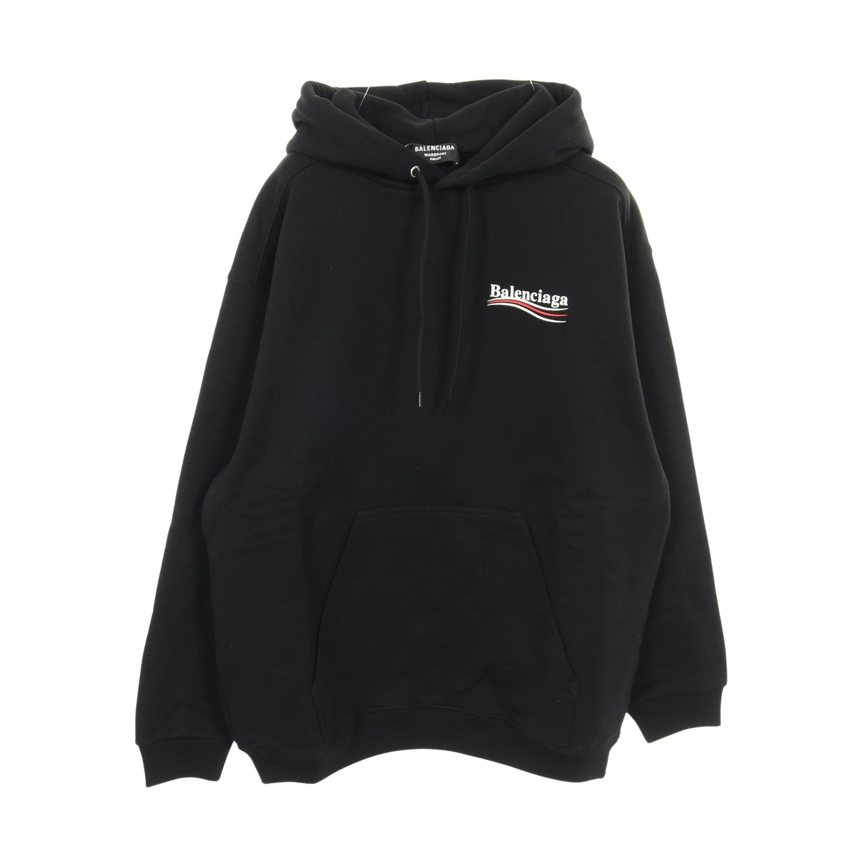 バレンシアガ BALENCIAGA Political Campaign パーカー 衣料品 トップス コットン メンズ レディース ブラック系 【中古】