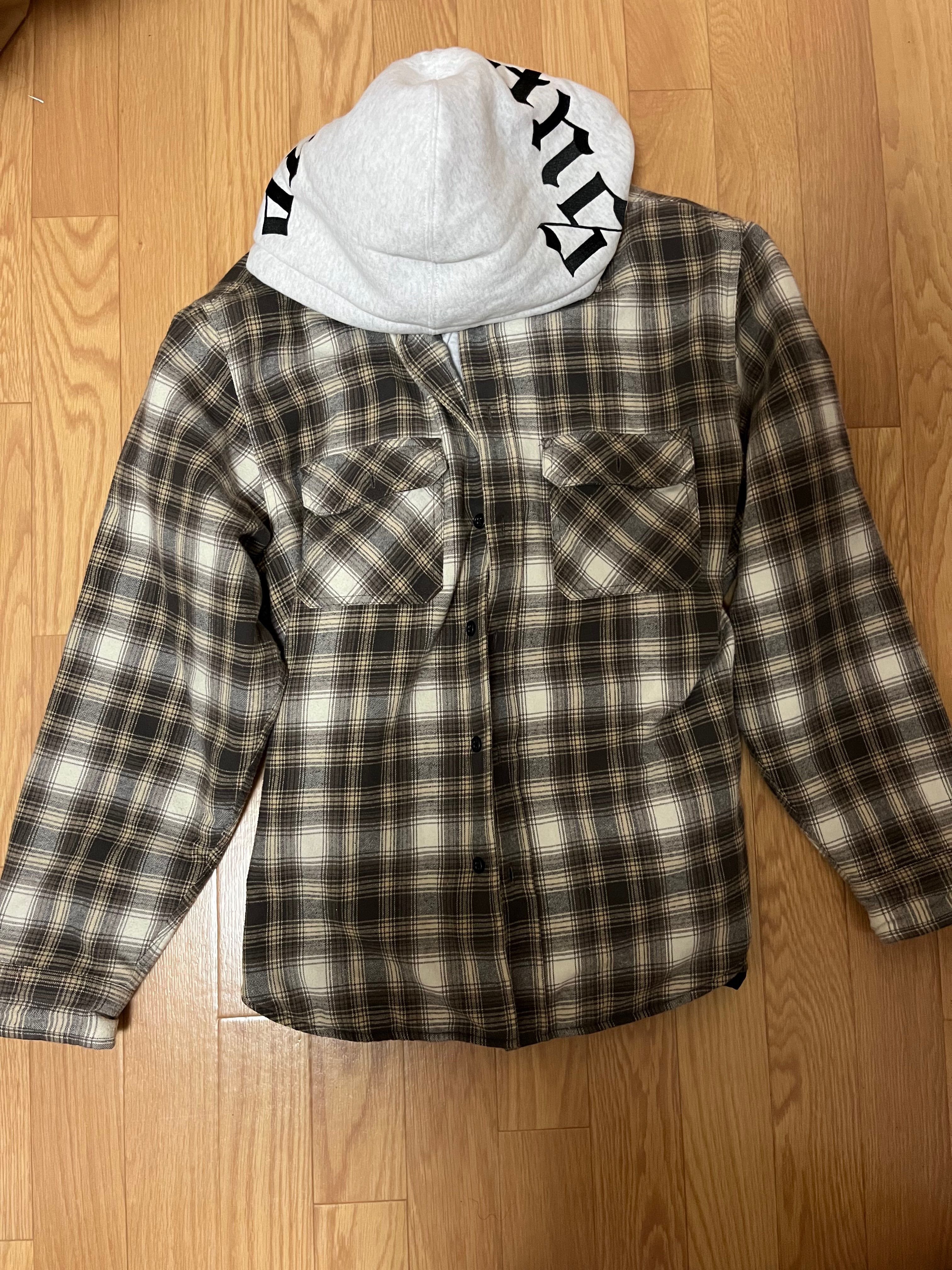 Supreme Hooded Flannel Zip Up Shirt "Brown"