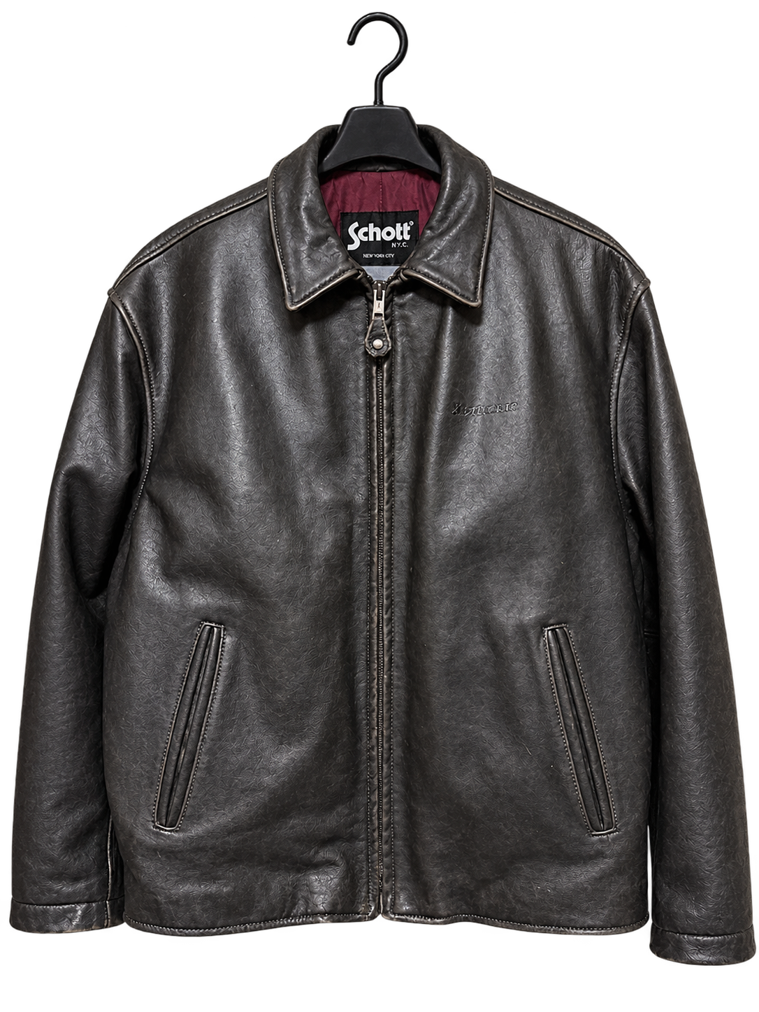 Supreme x Schott Leather Racer Jacket "Black"