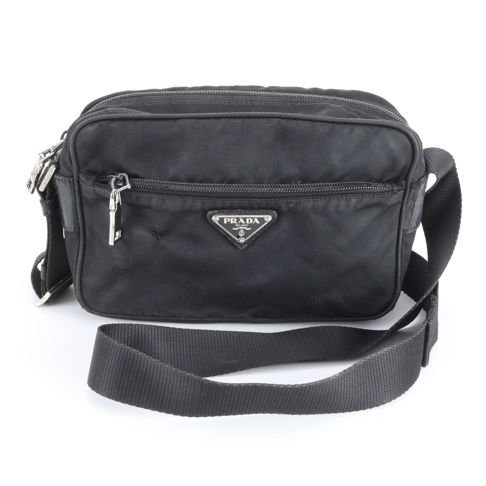 プラダ テスート ナイロントライアングルロゴショルダーバッグ