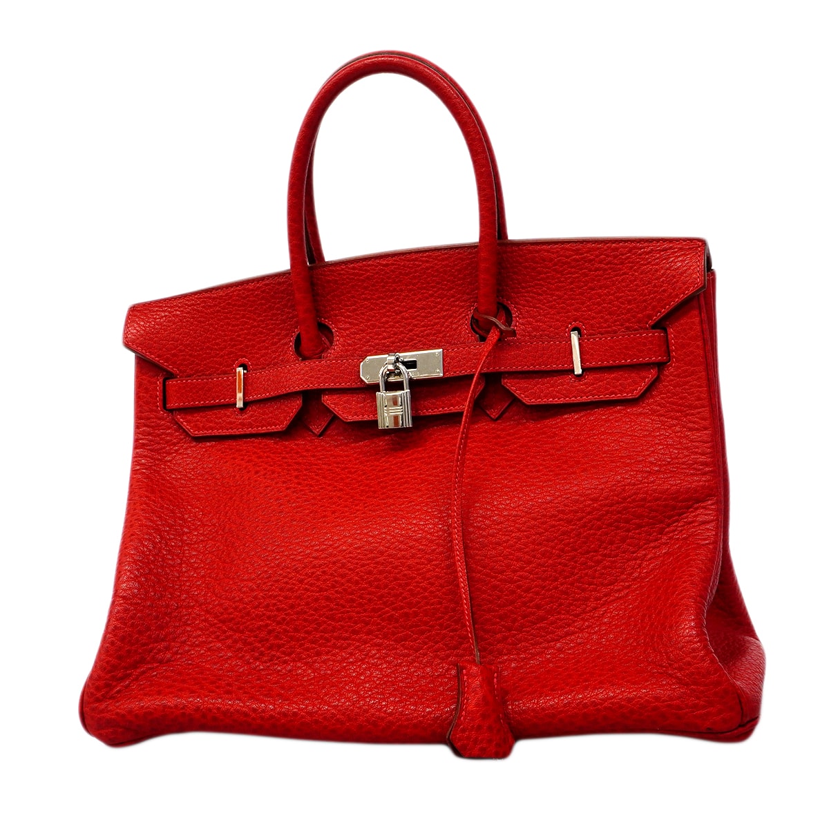 ★SALE【6fa1903】エルメス ハンドバッグ バーキン35 ブッフルスキッパー ルージュヴィフ シルバー金具 □F刻印【中古】レディース
