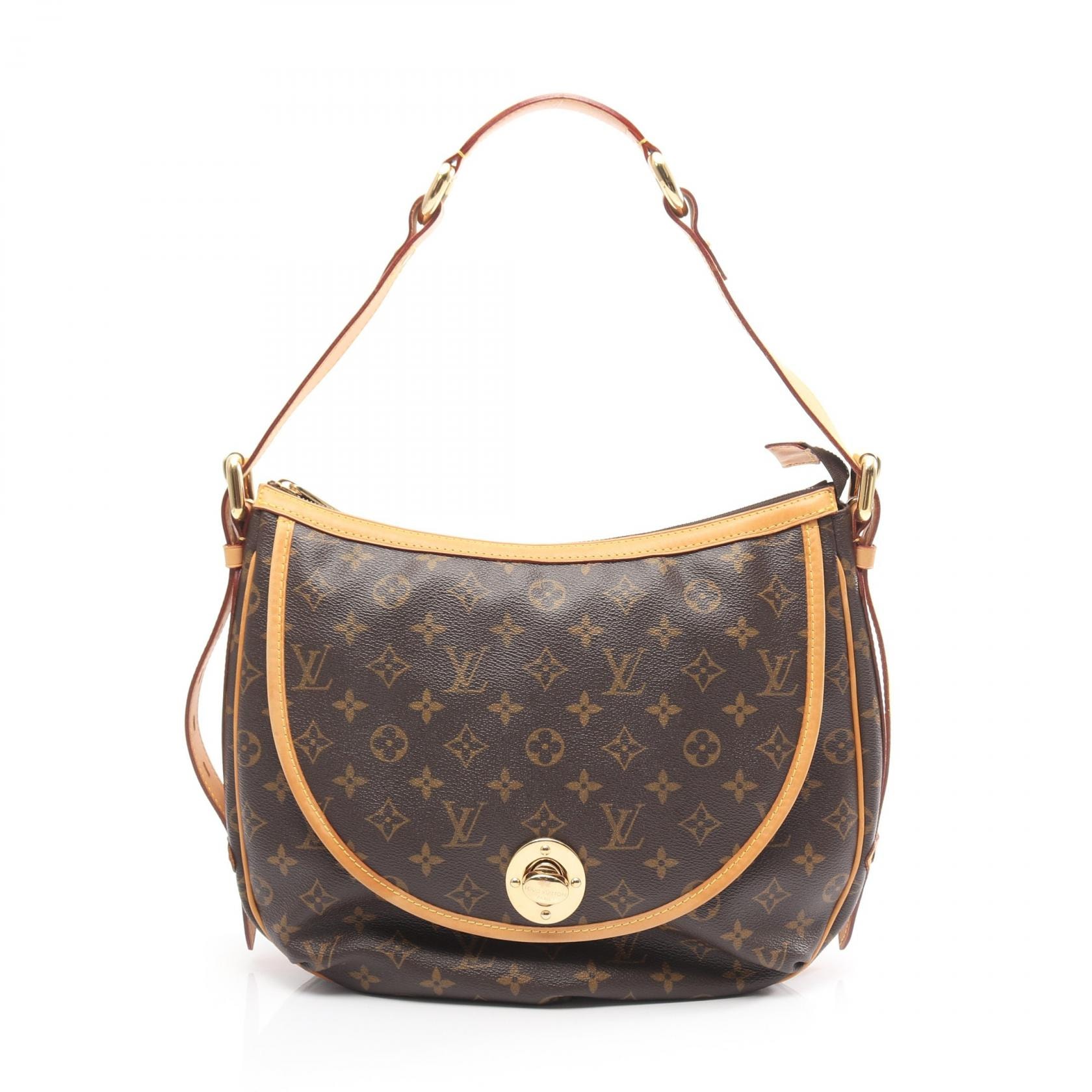 ルイ・ヴィトン LOUIS VUITTON トゥラムGM ショルダーバッグ バッグ PVCコーティングキャンバス レザー モノグラム レディース ブラウン系 M40075 【中古】