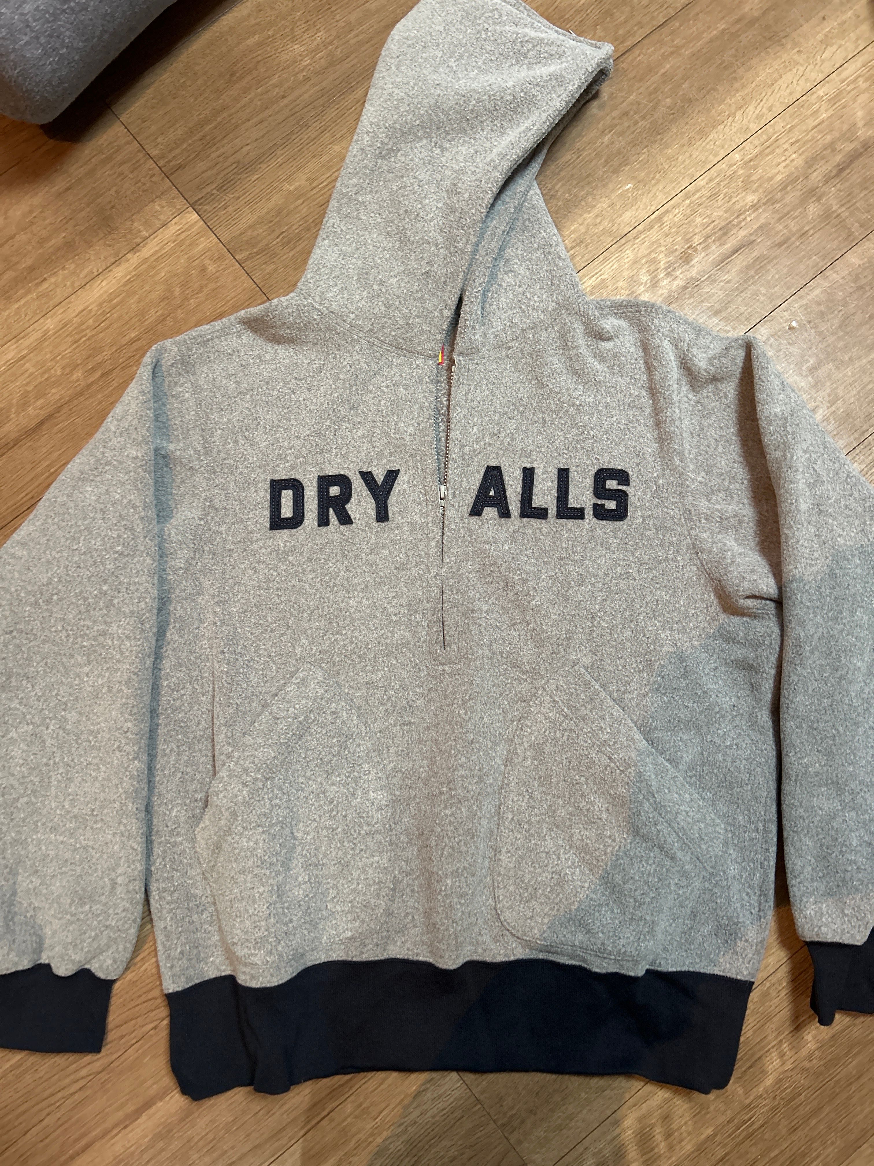 HUMAN MADE FLEECE HALF-ZIP HOODIE "Grey"