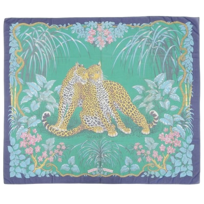 美品 エルメス ストール パレオ JUNGLE LOVE ジャングルラブ