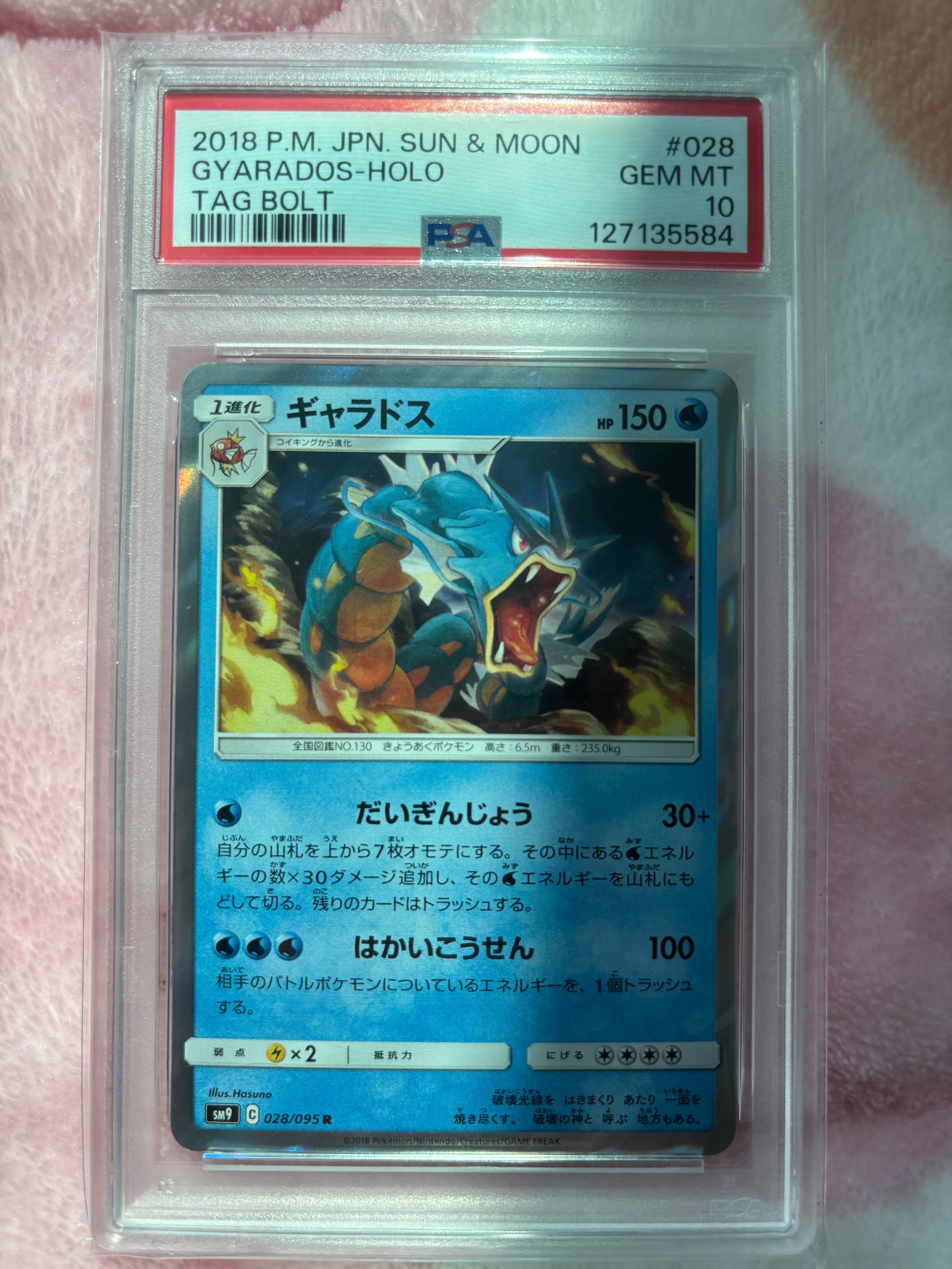PSA10】ギャラドス R [SM9 028/095](拡張パック「タッグボルト」) 1枚