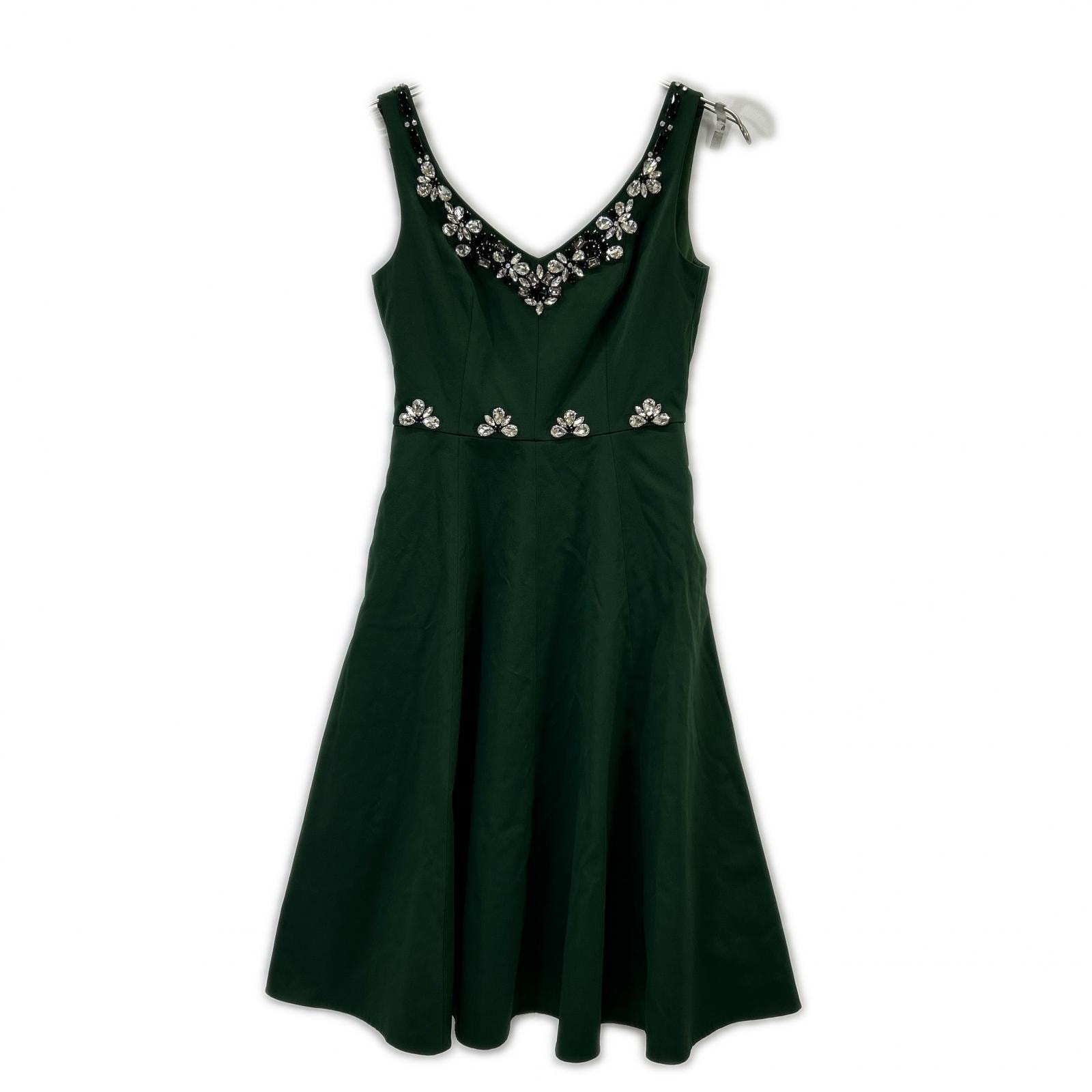 ケイトスペード KA411C021 グリーン エンベリッシュド ファイユ グレース ドレス 0