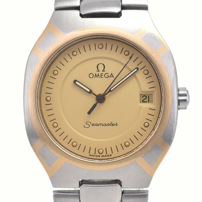 値下 オメガ OMEGA 396.1022 シーマスター ポラリス SS/K18YG ゴールド クォーツ メンズ 良品 腕時計 I#148096