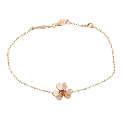ヴァンクリーフ&アーペル Van Cleef & Arpels フリヴォル ミニ ルビー ブレスレット ブレスレット アクセサリー K18PG(ピンクゴールド) ルビー レディース レッド系 / ゴールド系 VCARP7S900 【中古】
