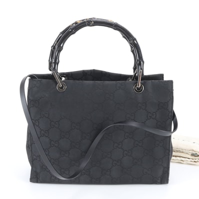 グッチ バンブー 002 1016 ショルダーバッグ レザー×ナイロン