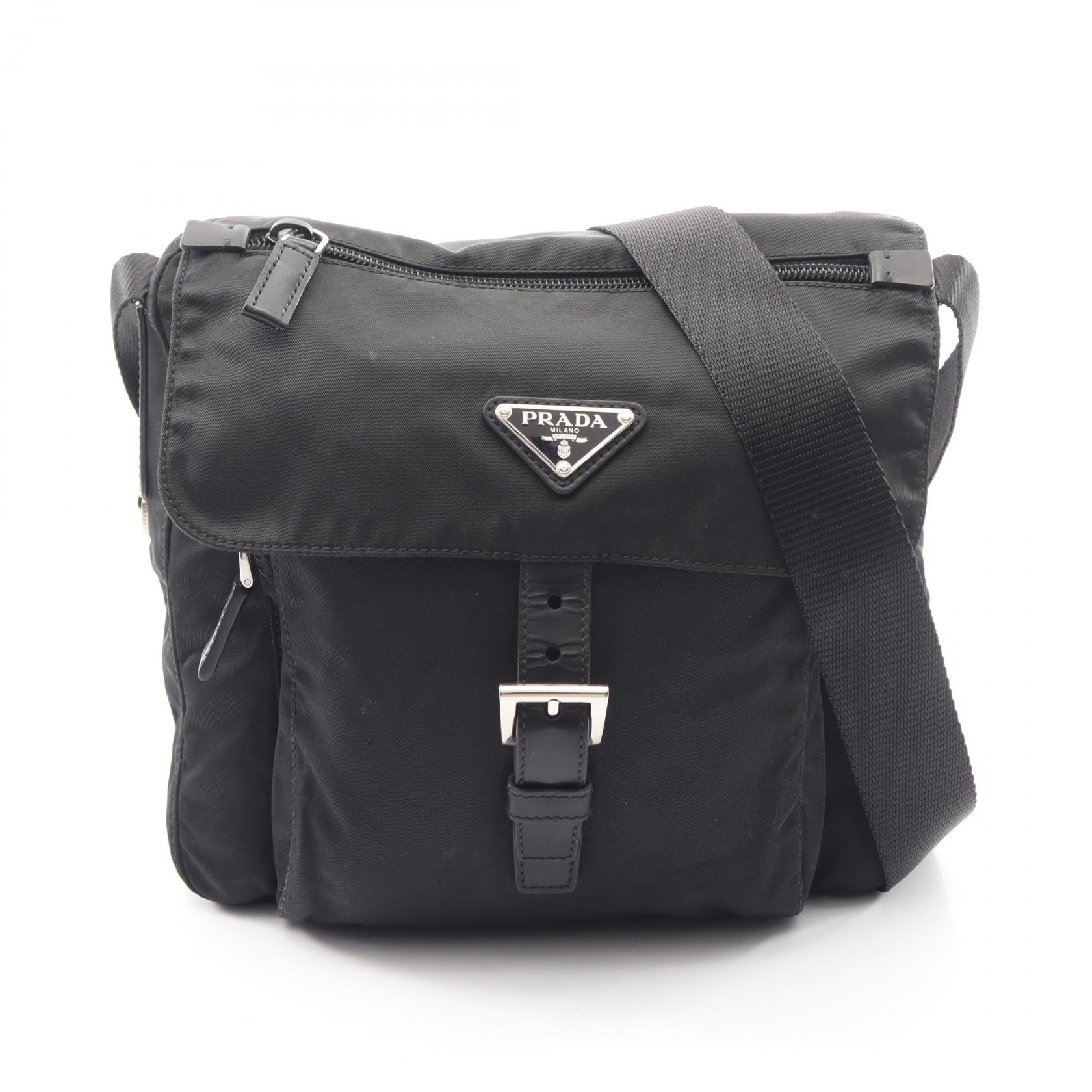 プラダ PRADA VELA ショルダーバッグ バッグ ナイロン レザー レディース ブラック系 BT8994 【中古】