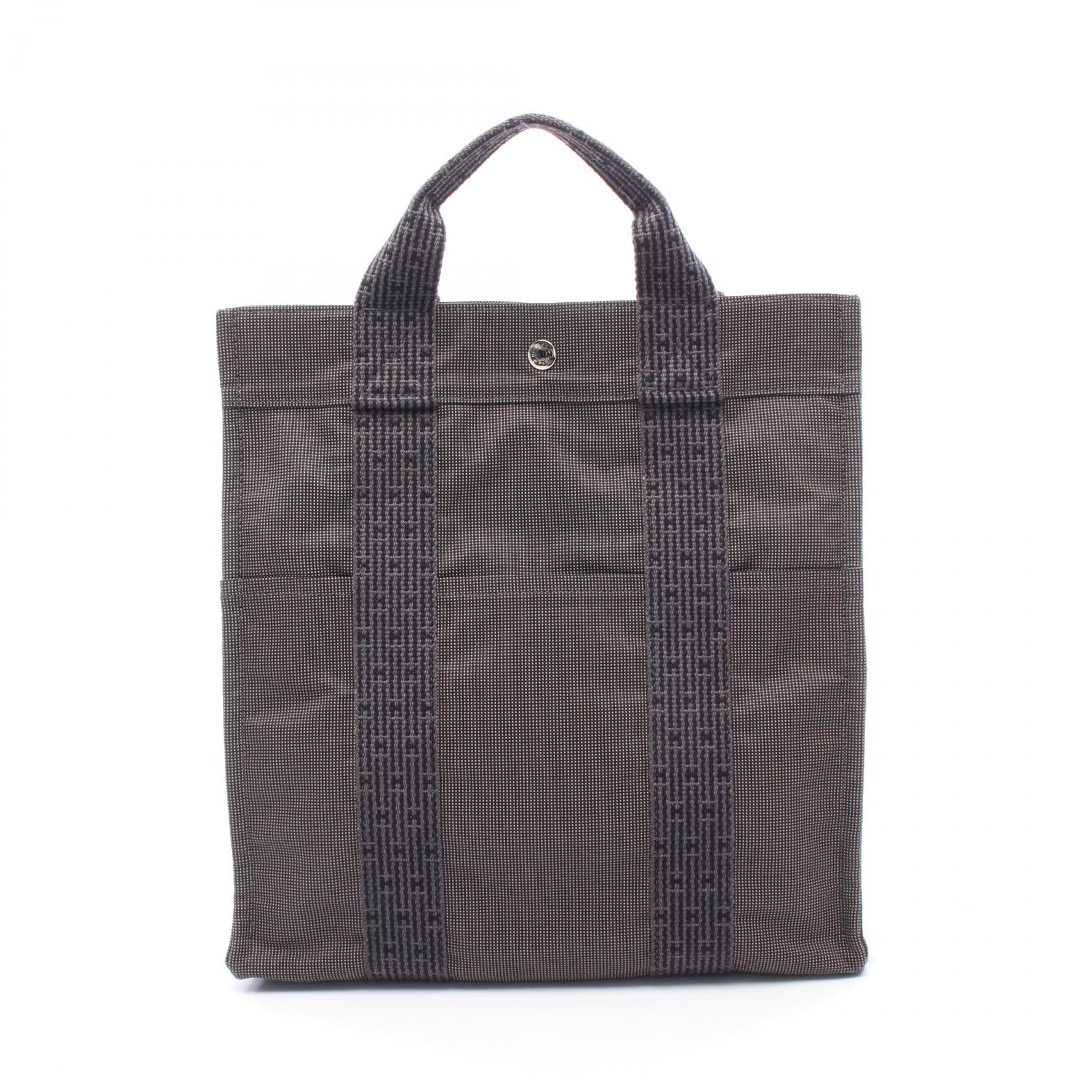 エルメス HERMES エールライン アドMM リュックサック バックパック バッグ キャンバス メンズ レディース グレー系 【中古】
