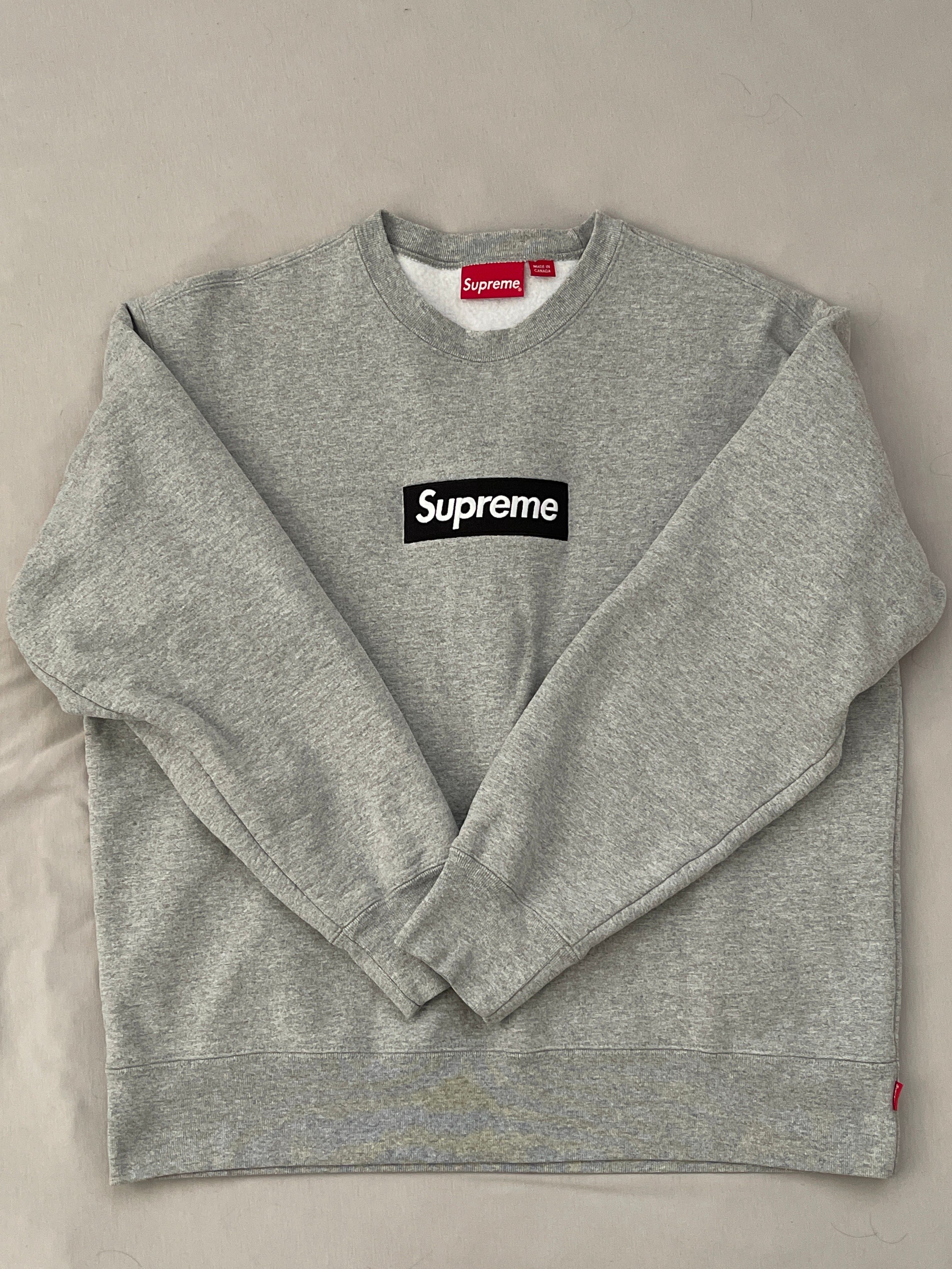 Supreme Box Logo Crewneck "Heather Grey" (22FW)