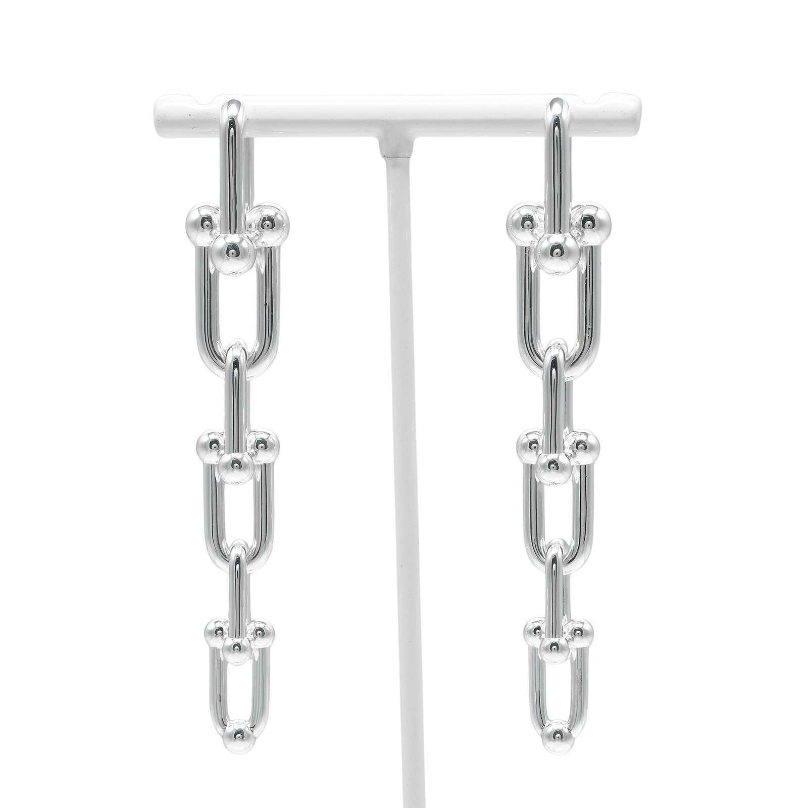 Tiffany & Co. HardWear Graduated Link Earrings "Silver"