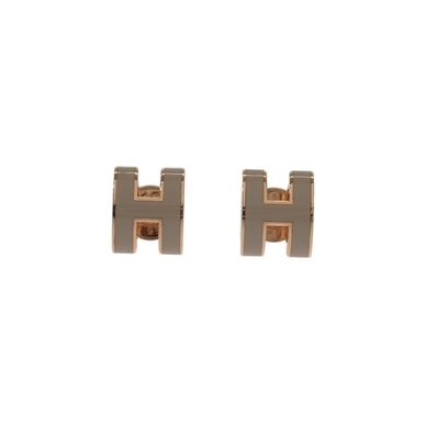 エルメス HERMES ミニ ポップ H H608002FO ピアス メタル ピンクゴールド マロングラッセ レディース【中古】【Aランク】