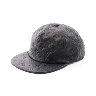 ルイ・ヴィトン LOUIS VUITTON キャスケット モノグラム クイル 1.0 キャップ 帽子 レザー メンズ ブラック系 MP2320 【中古】