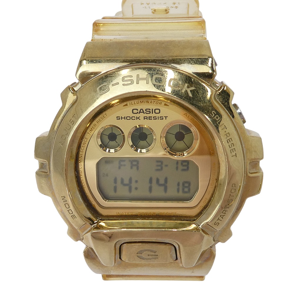 G-SHOCK ジーショック 時計 GM-6900SG 6900 シリーズ SS QZ 樹脂 ステンレススチール クォーツ 腕時計 ゴールド系【中古】