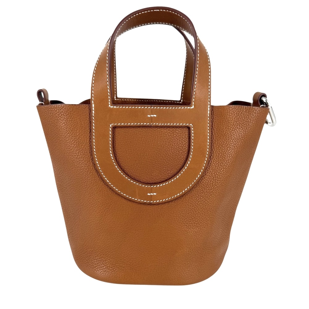HERMES エルメス ハンドバッグ インザループ18 シェーヌダンクル K刻印 トリヨンクレマンス  ヴォースイフト   ブラウン 茶 シルバー金具 レディース 2025年【中古品】