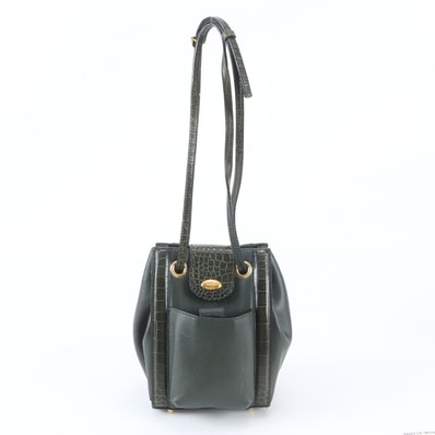 ■美品 バリー クロコダイル エンボスショルダーバッグ レザー
