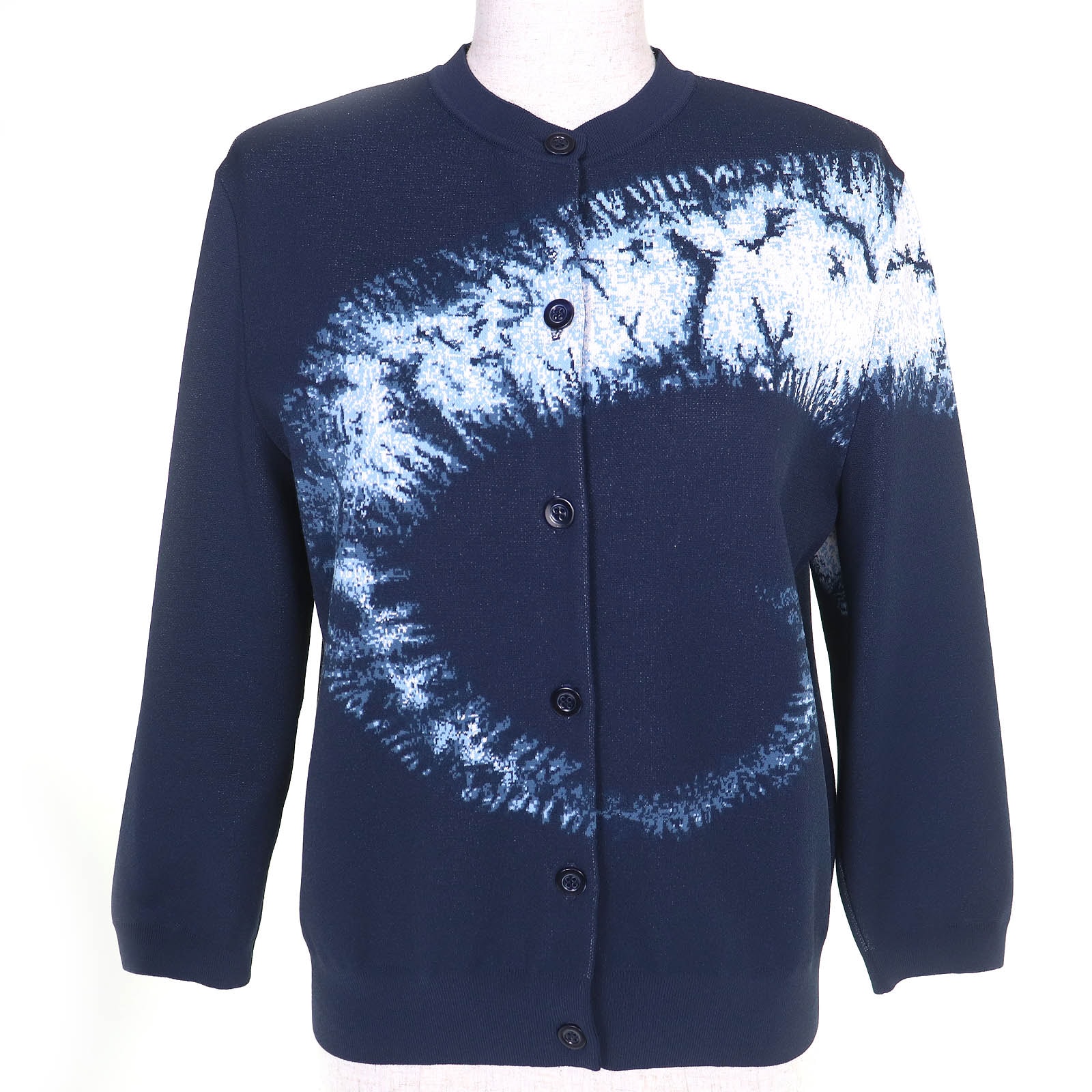 極美品 クリスチャンディオール カーディガン 紺色 44 044G11AM507