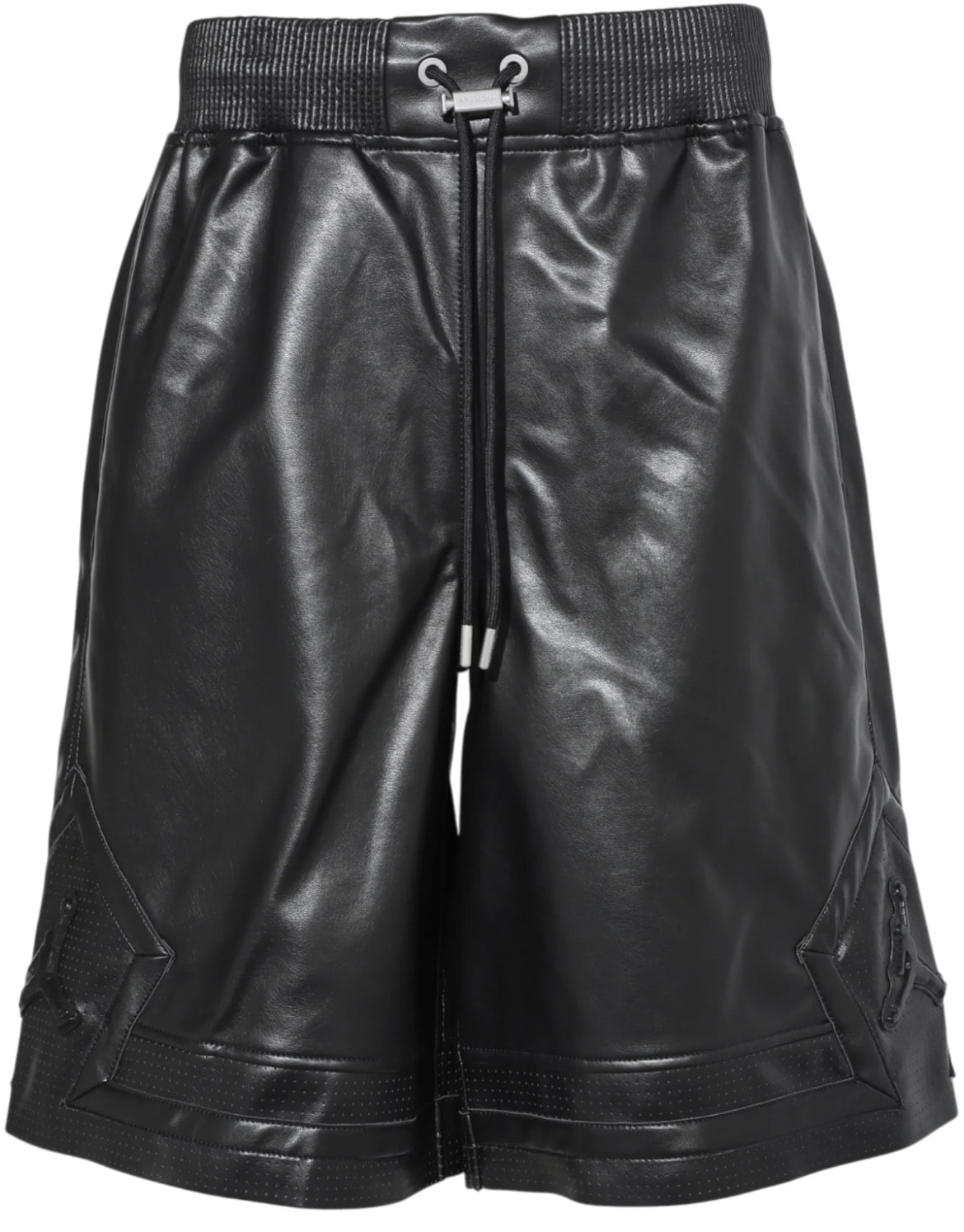 新品 Air Jordan Vegan Leather Shortsジョーダン ビーガンレザー ハーフパンツ バスケットパンツ バスパン フェイクレザー