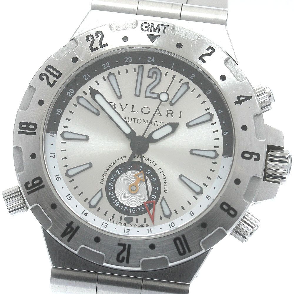 ブルガリ ディアゴノ GMT デイト GMT40S メンズ 【中古】