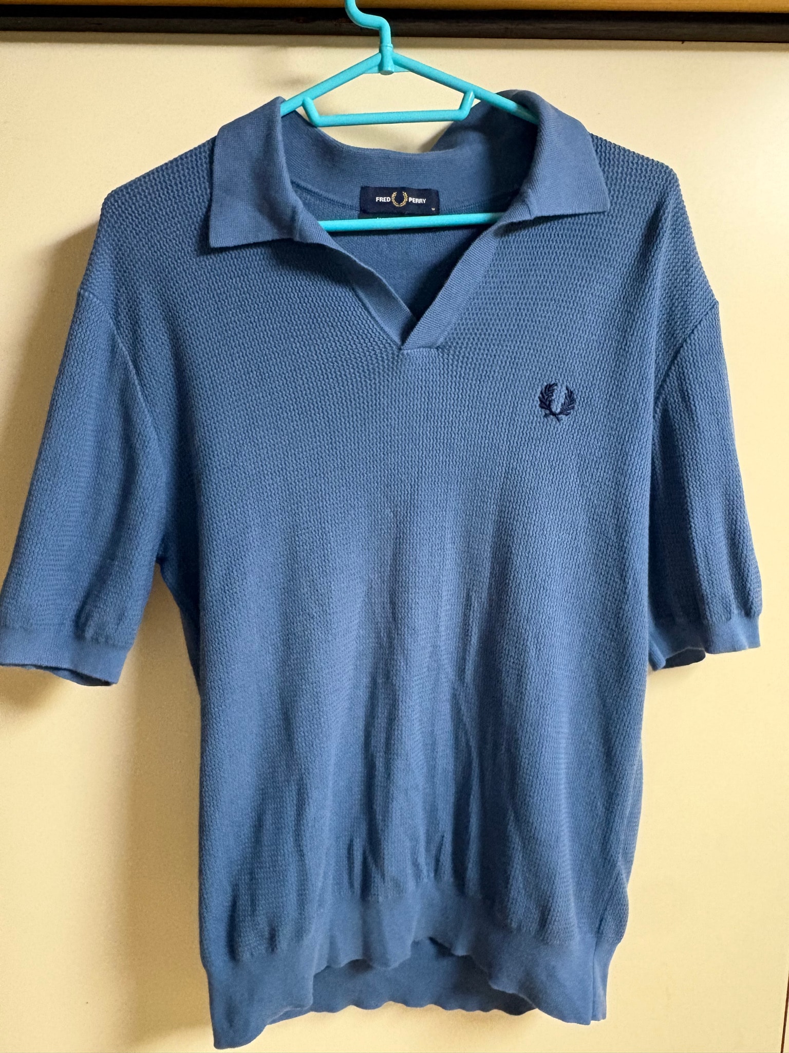 BEAMS x FRED PERRY Exclusive Skipper Knit Polo Shirt "Ace Blue"