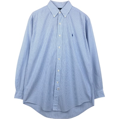 古着 ラルフローレン Ralph Lauren YARMOUTH 長袖 ボタンダウンチェックシャツ メンズM相当/eaa659313