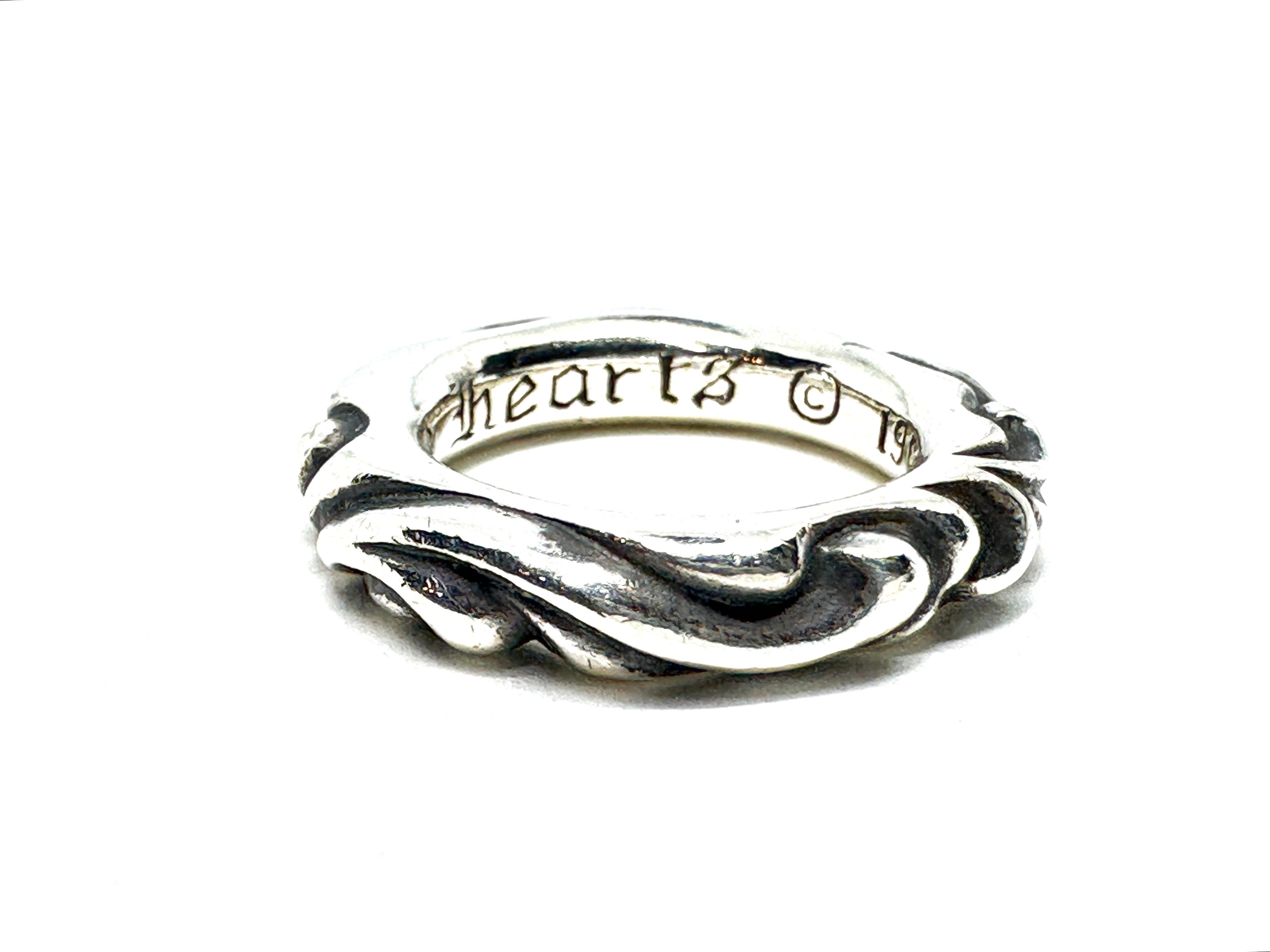 Chrome Hearts Scroll Band Ring "Silver"
