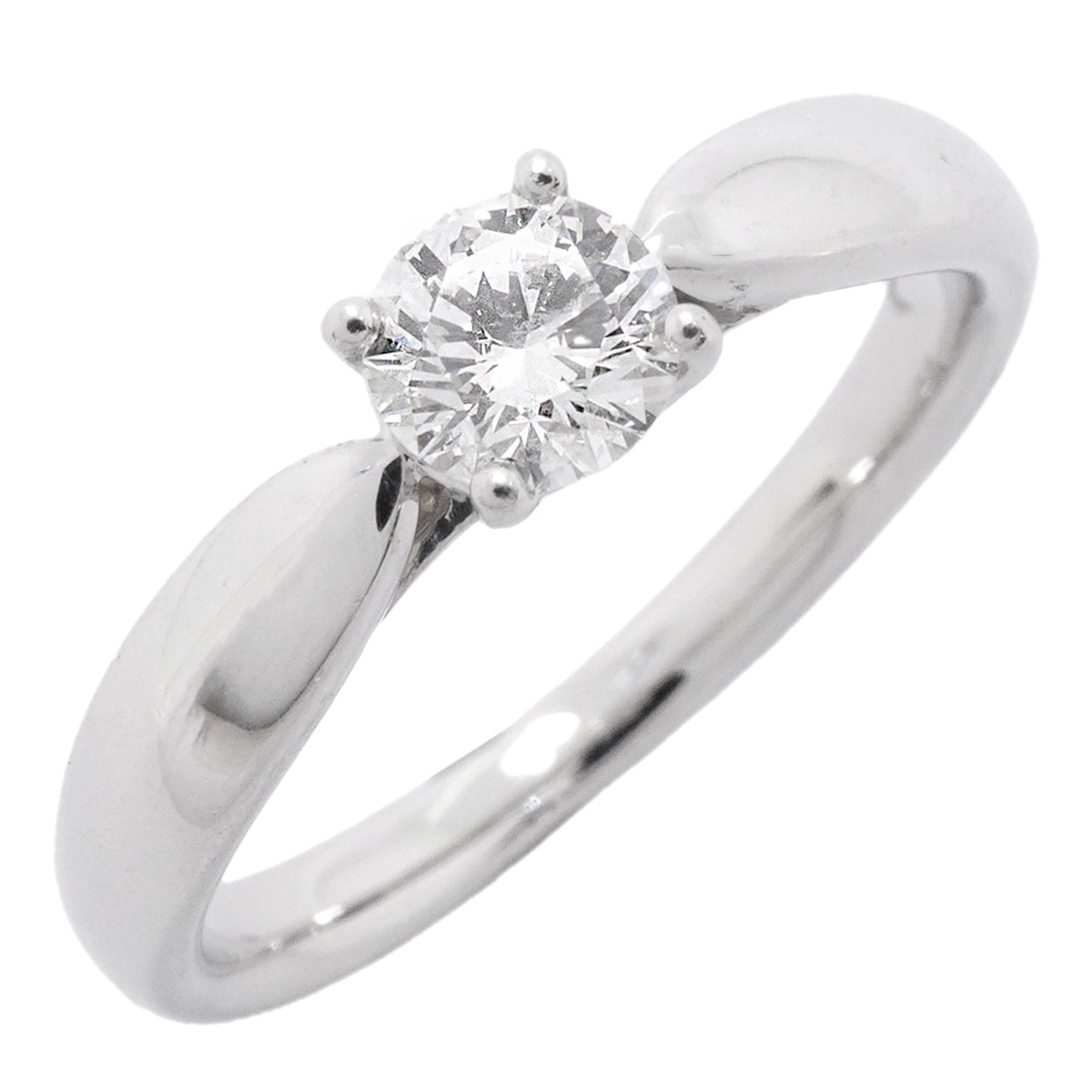 ★SALE【6jhb0184】ティファニー リング ハーモニー 1PD Pt950 プラチナ ダイヤモンド 0.29ct 7.5号【中古】レディース