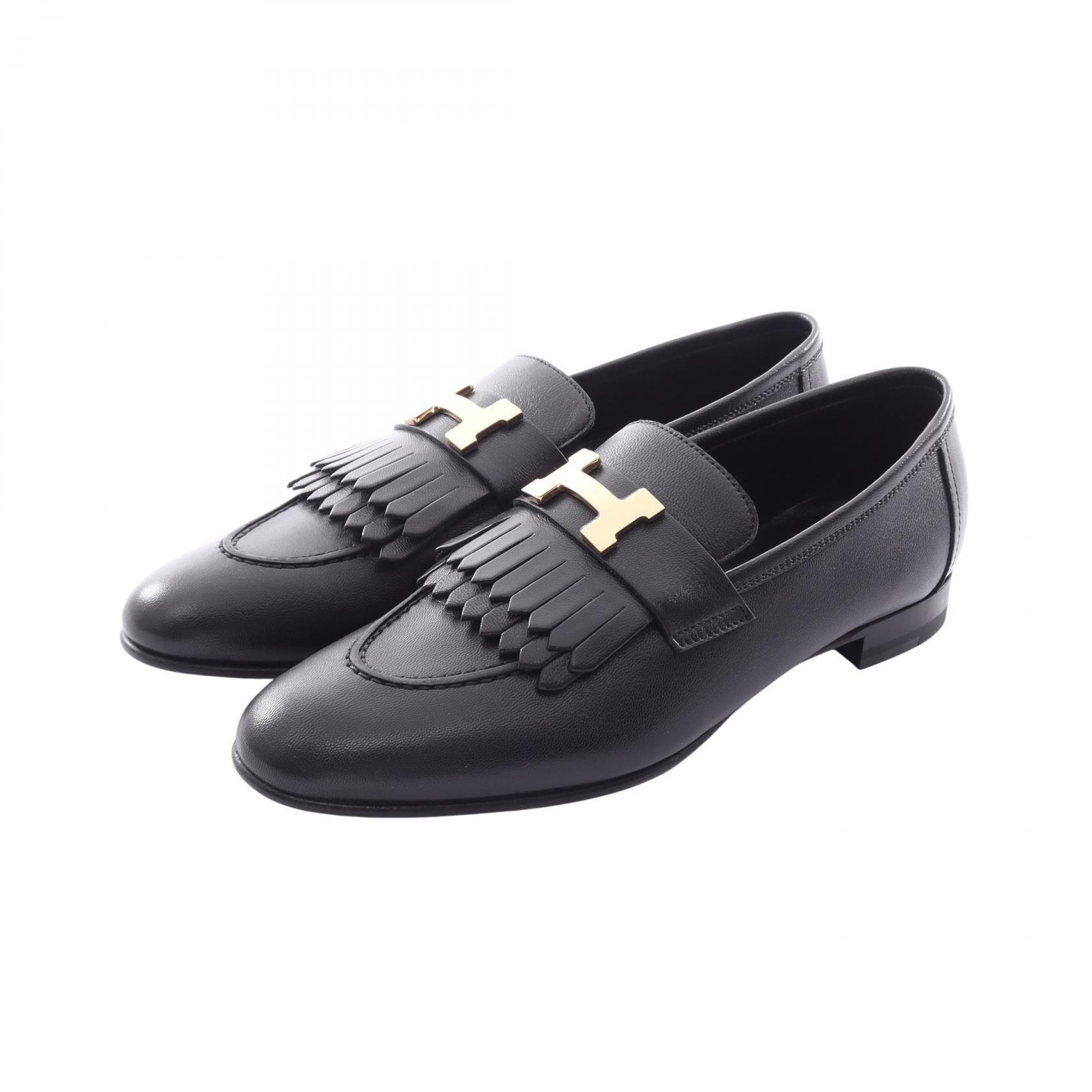 エルメス HERMES ロワイヤル モカシン 靴 シェーブル シェーブル レディース ブラック系 192203Z 【中古】