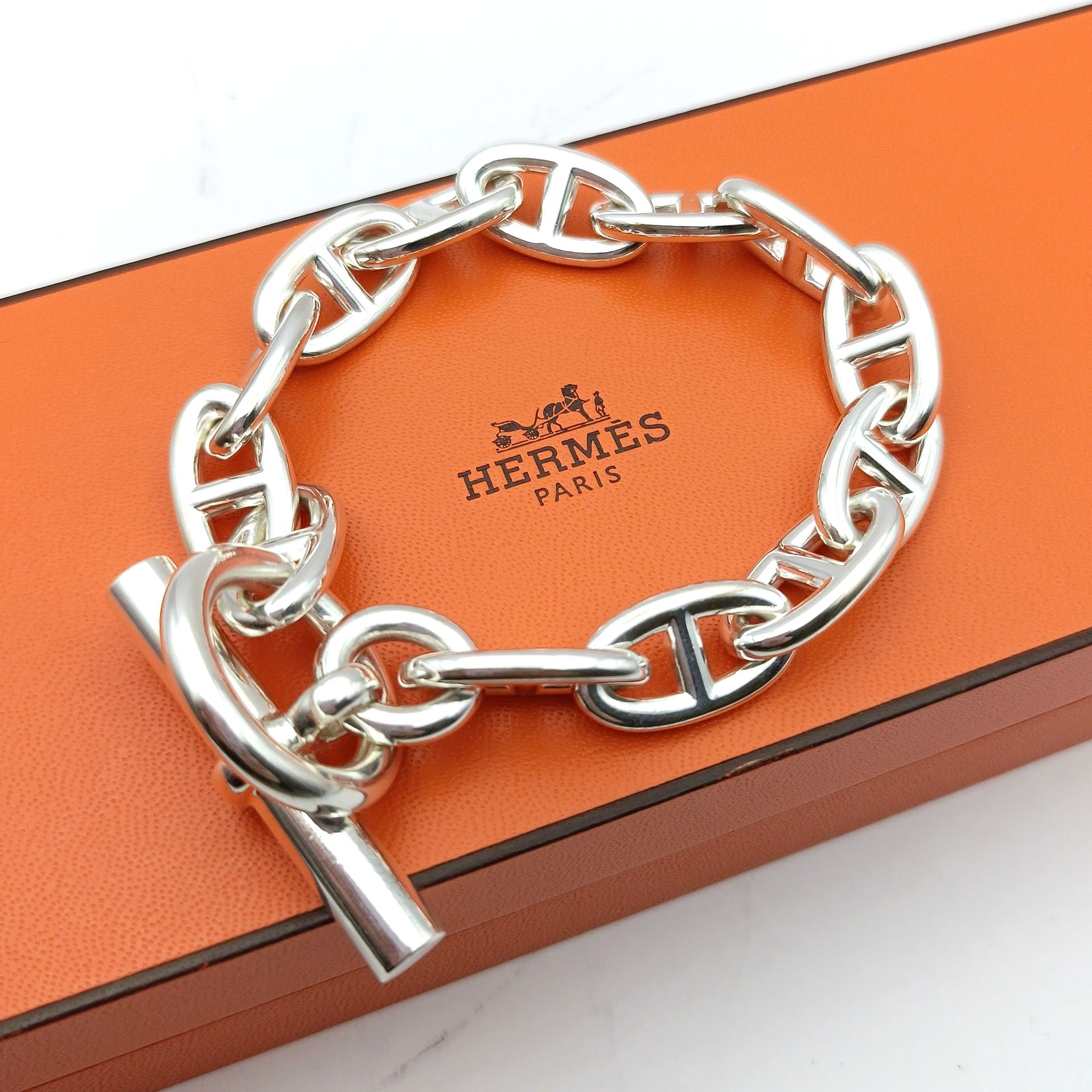Hermes Chaine D'ancre GM Bracelet "Silver"